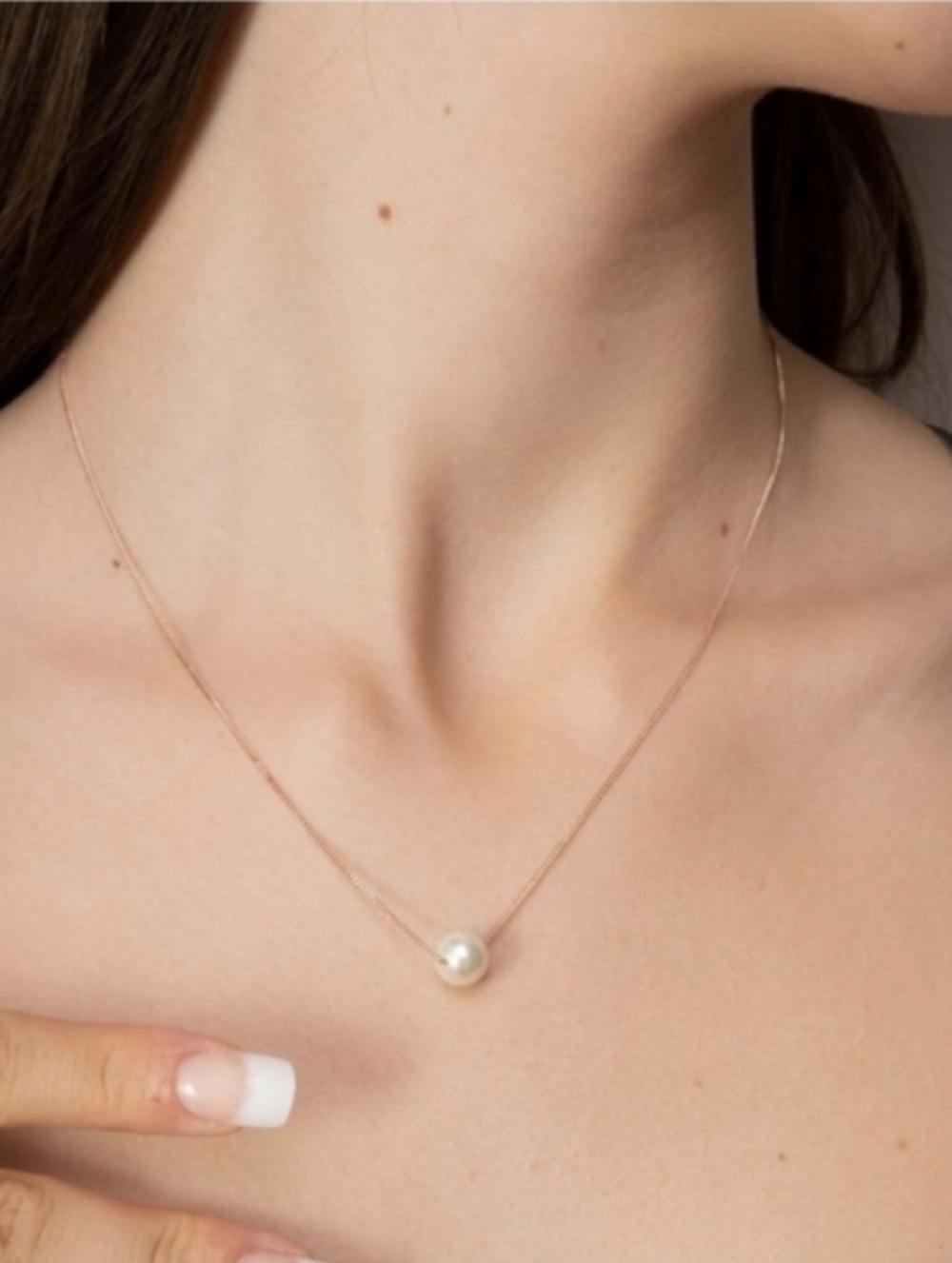Anthropologie Single Pearl Necklace